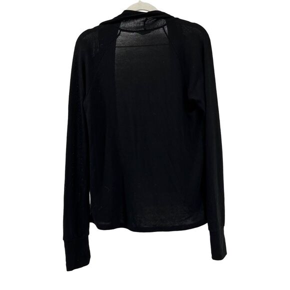 Habitual Black Open Front Cardigan Lightweight Knit Sweater‎ Jacket Size L - Picture 2 of 8